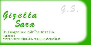 gizella sara business card